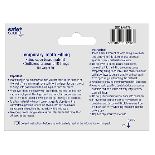 (Pack of 2) Safe and Sound Temporary Tooth Filling Kit - Image 2