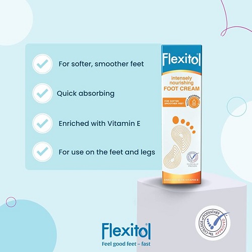 Flexitol Intensely Nourishing Foot Cream, Provides Intensive Hydration for Very Dry Feet and Legs 85 g - Image 2