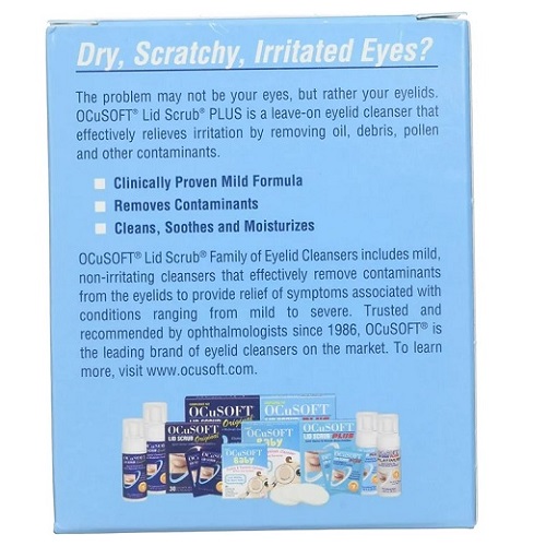 OCuSOFT Plus Eyelid Cleanser Pads 30 Each - Damage Box - Image 2