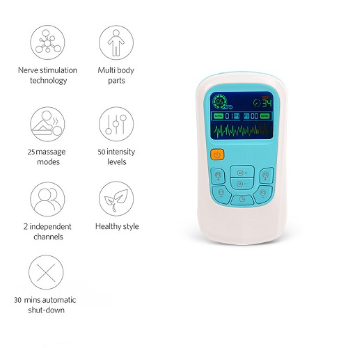 Beautyceuticals TENS 1.0 Device : Dual-Channel, 25 Programs, 50 Intensity Levels - Clinic-Grade Pain Relief at Home - Image 4