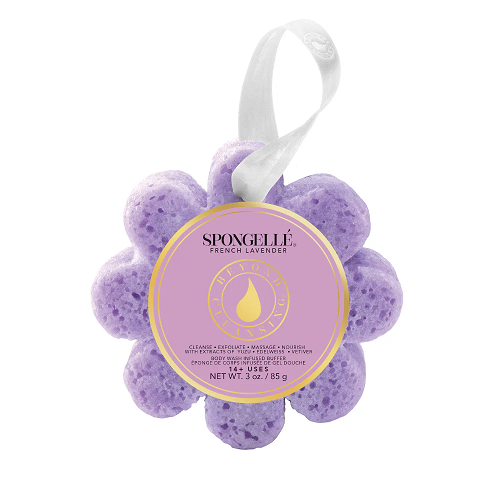 Spongellé® French Lavender | Wild Flower Soap Sponge – 14+ WASHES