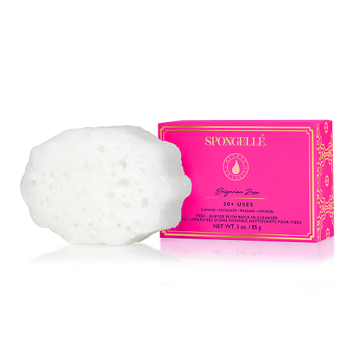 Spongellé® Bulgarian Rose | Pedi Buffer Soap Sponge – 30+ WASHES