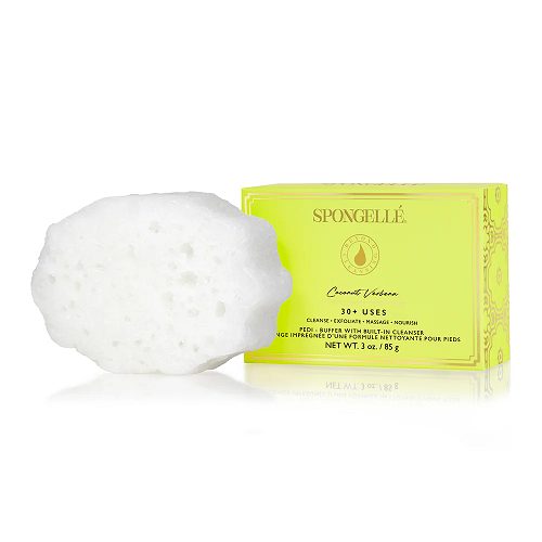 Spongellé® Coconut Verbena | Pedi Buffer Soap Sponge – 30+ WASHES