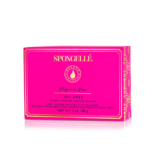 Spongellé® Bulgarian Rose | Pedi Buffer Soap Sponge – 30+ WASHES - Image 2